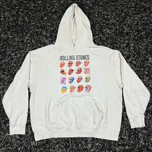 Rolling Stones Cream Pullover Hoodie Men’s Sz XL New